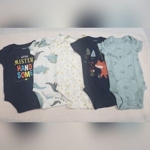 Boys onsies RANDOM set of 5 0-3